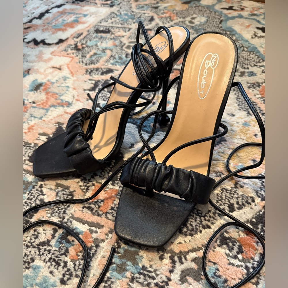 Black Strappy Heels
